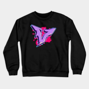 Letter V  - Graffiti Street Art Style Crewneck Sweatshirt